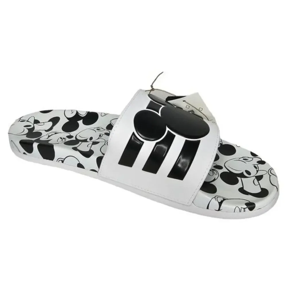 NWT Adidas Slides Mens Size 12 Disney Mickey Mouse Adilette Comfort Black White - Picture 6 of 15